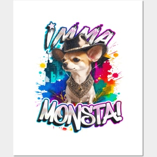 Imma Monsta! CHIUAUA | Whitee | by Asarteon Posters and Art